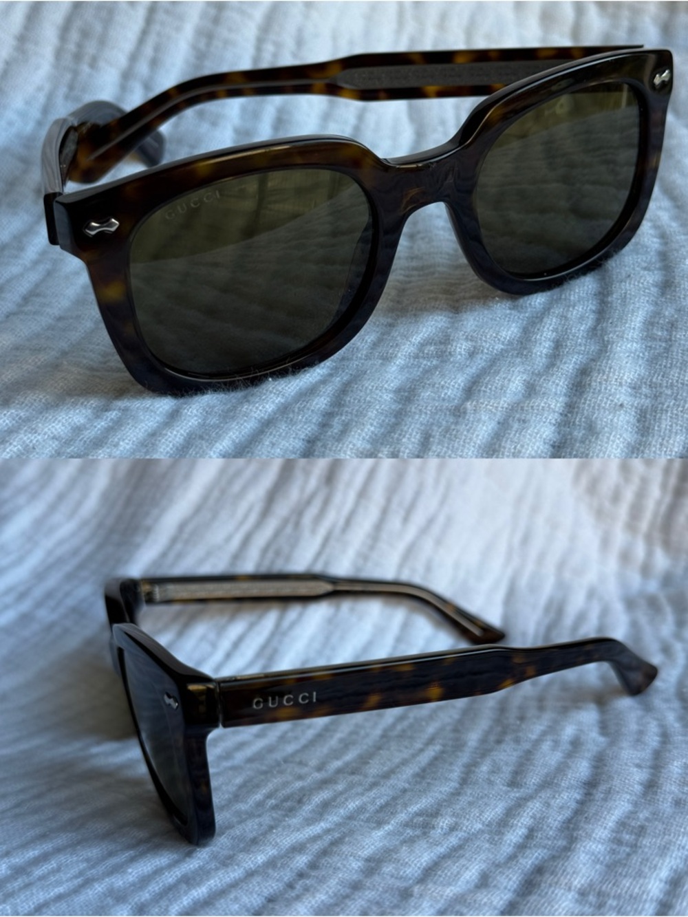 Gucci GG0181S 002 Square Sunglasses – Black/Brown Tortoise - Picture 2 of 8